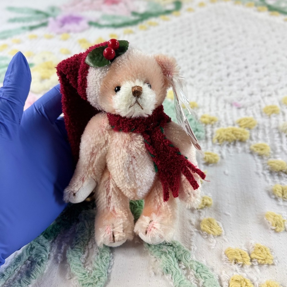 Plushland Noel Bear March of Dimes Winter 2002 Collector Edition 1807/5000 Peach